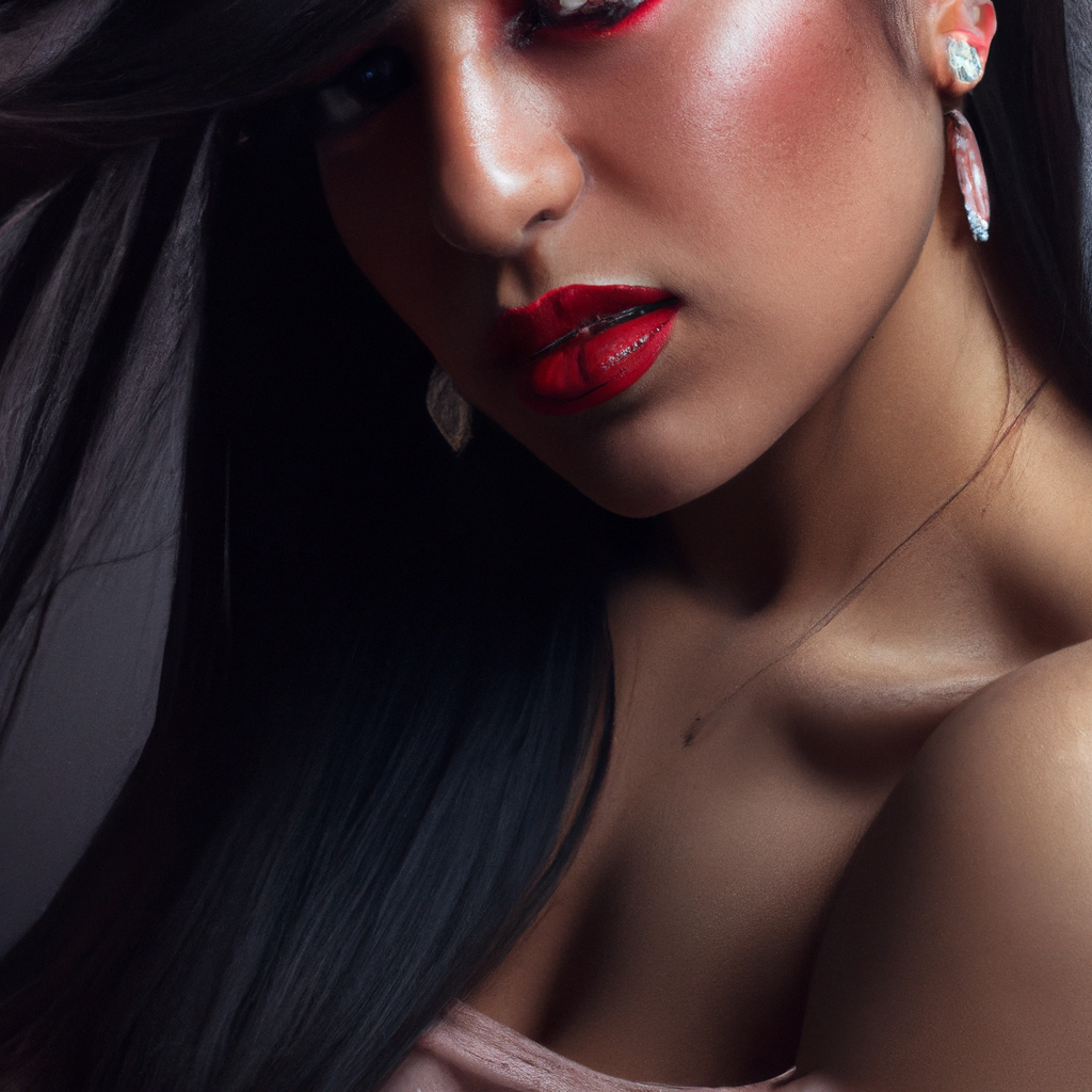 Después del retoque profesional, retrato de belleza con color grading