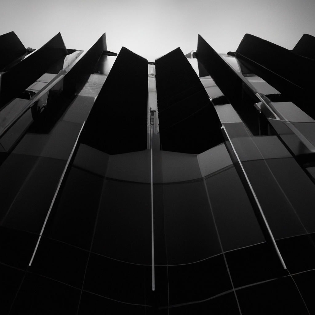 Arquitectura moderna con líneas y reflejos en Medellín